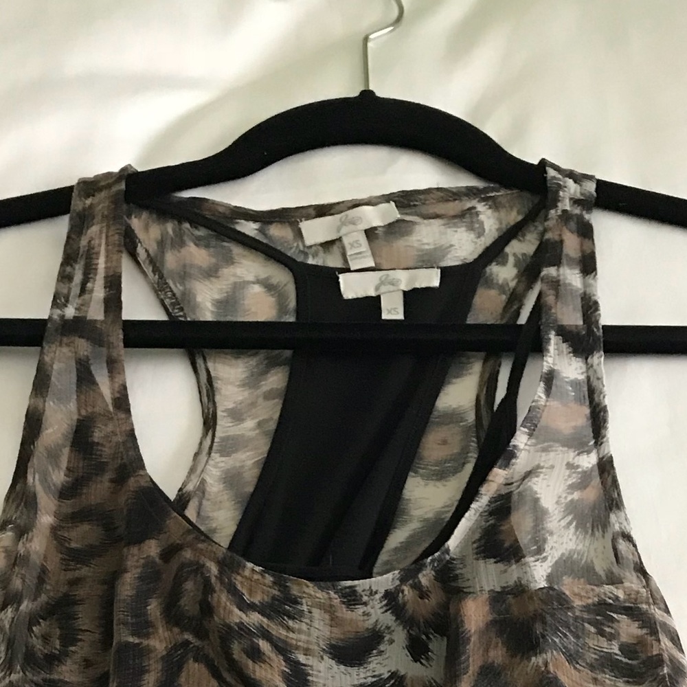 Silk leopard tank